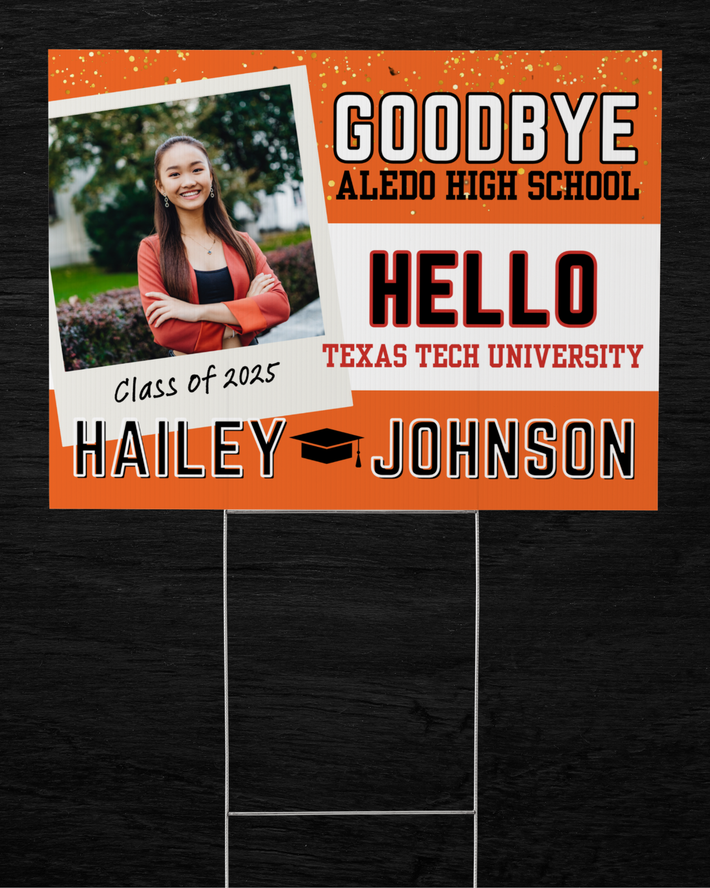 Goodbye Aledo, Hello College! Class of 2025 Yard Sign