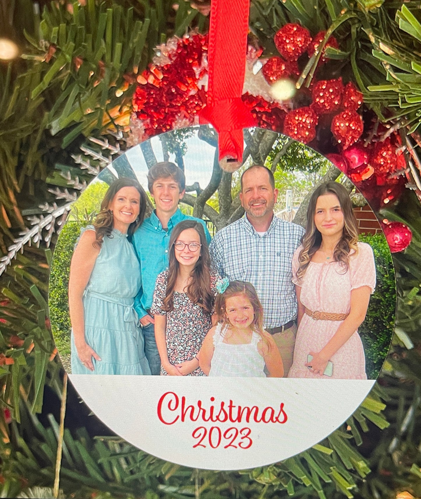 Custom Designed Graphic/Photo Round Christmas Ornament | High Quality Acrylic