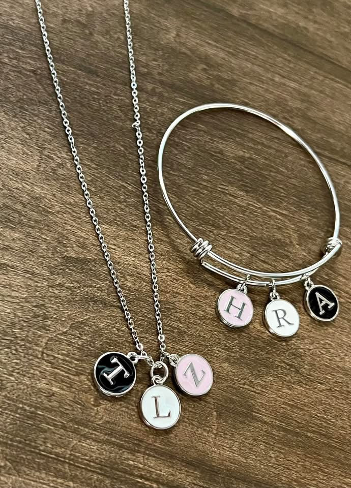 Pastel Initial Pendant Necklace