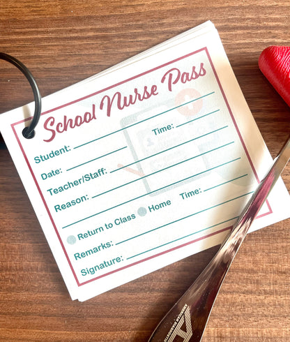 School Nurse Passes, Cute Hall Pass, Teaching Gifts, Teacher Appreciation, Gift for Teacher, Teacher Gift, Nurse Gift, Cute School Gift