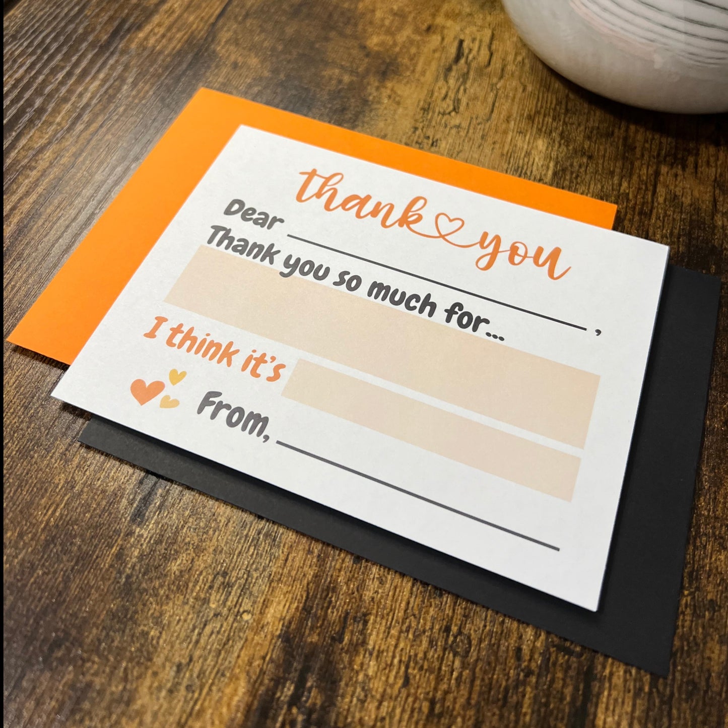 Kids Fill In the Blank Thank You Cards (Set of 10 or 20)